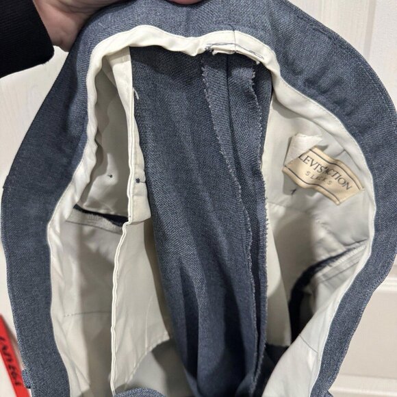 vintage custom tailored levi's action slacks pants mens size 34x30 90s 1991 Blue - Picture 5 of 7